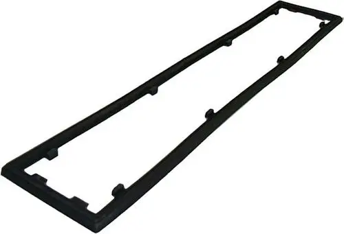 Schwarze rechteckige BOSCH Dichtung Brenner 60kW, 67900526 vor weißem Hintergrund.